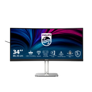 Philips 34B2U5600C - 5000 Series - LED-skærm - kurvet - USB - 34"" - 3440 x 1440 WQHD @ 120 Hz - VA - 300 cd/m² - 4000:1 - 4 ms - 2xHDMI, DisplayPort, USB-C - højtalere - brunsort