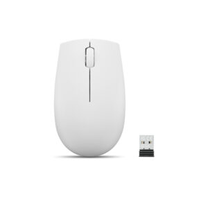 Lenovo 300 Wireless Compact - Mus - med batteri - optisk - 3 knapper - trådløs - 2.4 GHz - trådløs modtager (USB) - skygrå - blister