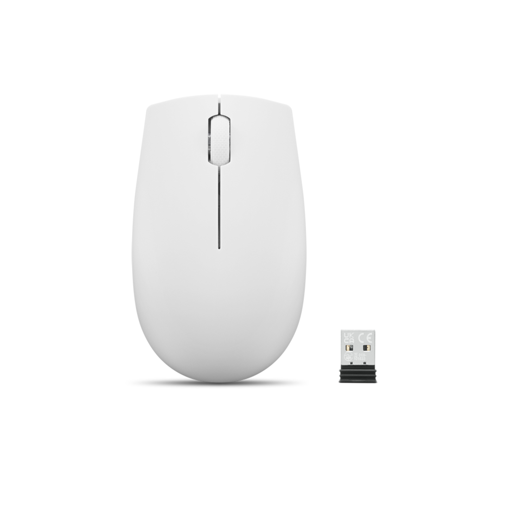 Lenovo 300 Wireless Compact - Mus - med batteri - optisk - 3 knapper - trådløs - 2.4 GHz - trådløs modtager (USB) - skygrå - blister