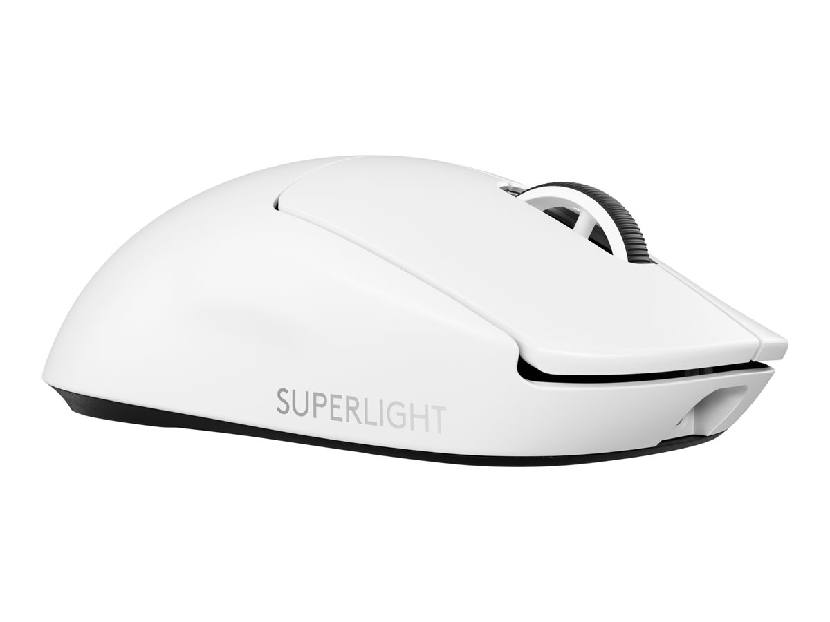 Logitech G PRO X SUPERLIGHT 2 - Mus - gaming - optisk - 5 knapper - trådløs - 2.4 GHz - USB Logitech LIGHTSPEED-modtager - hvid