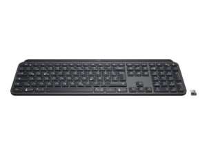 Logitech MX Keys - Tastatur - bagbelyst - trådløs - Bluetooth - QWERTZ - tysk - grafit