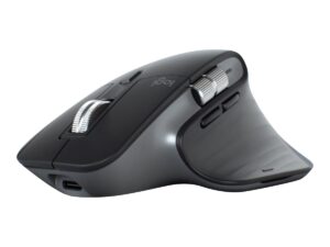 Logitech Master Series MX Master 3S for Mac - Mus - ergonomisk - optisk - 7 knapper - trådløs - Bluetooth, 2.4 GHz - space grey - for Apple MacBook - Billede 5