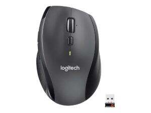 Logitech Marathon M705 - Mus - højrehåndet - laser - trådløs - 2.4 GHz - trådløs modtager (USB) - Eco pack (Brownbox)