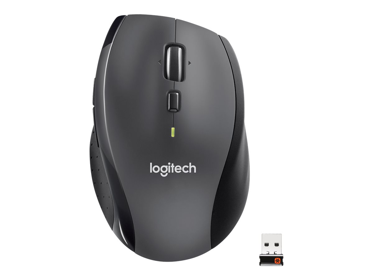 Logitech Marathon M705 - Mus - højrehåndet - laser - trådløs - 2.4 GHz - trådløs modtager (USB) - Eco pack (Brownbox)