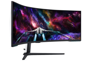 Samsung Odyssey Neo G9 S57CG952NU - G95NC Series - QLED-monitor - gaming - kurvet - 57"" - 7680 x 2160 Dual UHD @ 240 Hz - VA - 1000 cd/m² - 1000000:1 - DisplayHDR 1000 - 1 ms - 3xHDMI, DisplayPort - sort, hvid - Billede 2