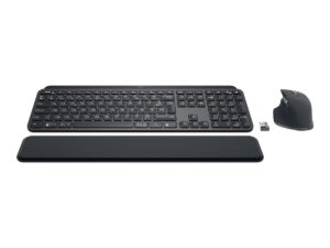 Logitech MX Keys - Tastatur - bagbelyst - trådløs - Bluetooth - AZERTY - fransk - grafit - Billede 3