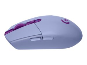 Logitech G G305 - Mus - optisk - 6 knapper - trådløs - 2.4 GHz - trådløs modtager (USB) - lilla - Billede 4