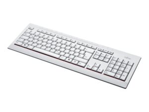 Fujitsu KB521 with M520 bundle - Sæt med mus og tastatur - USB - tysk - grå marmor (pakke med 10)