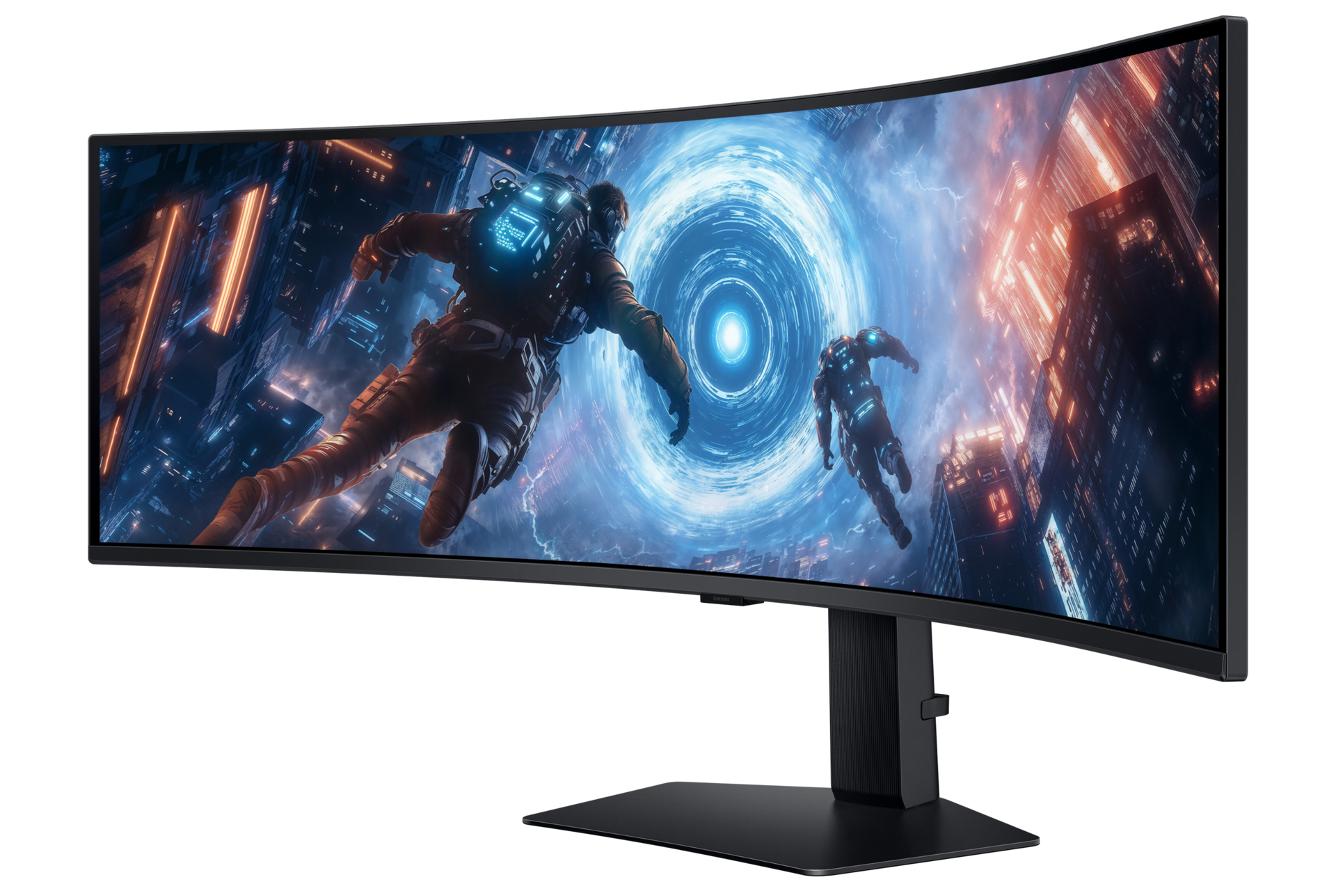 Samsung Odyssey G9 S49FG912EU - G91F Series - LED-skærm - gaming - kurvet - 49"" - 5120 x 1440 Dual Quad HD @ 144 Hz - VA - 350 cd/m² - 2500:1 - DisplayHDR 600 - 1 ms - 2xHDMI, DisplayPort - sort - Billede 3