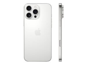 Apple iPhone 16 Pro - 5G smartphone - dual-SIM / Intern hukommelse 128 GB - OLED-skærm - 6.3"" - 2622 x 1206 pixels (120 Hz) - 3x bagkamera 48 MP, 48 MP, 12 MP - front camera 12 MP - hvid titanium - Preowned Grade C - Billede 2
