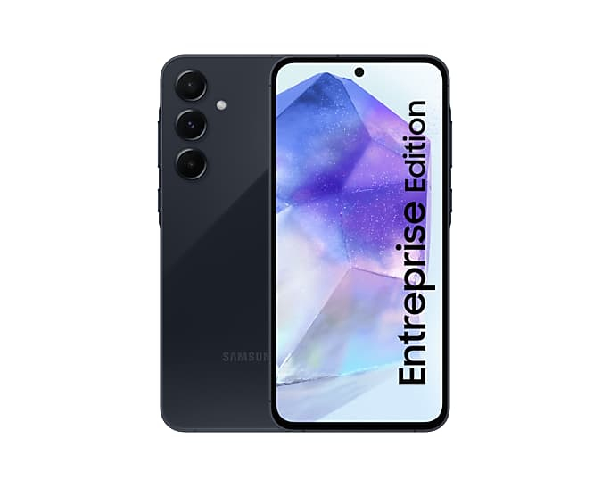 Samsung Galaxy A55 - Enterprise Edition - 5G smartphone - dual-SIM - RAM 8 GB / Intern hukommelse 128 GB - microSD slot - OLED display - 6.6"" - 2340 x 1080 pixels (120 Hz) - 3x bagkamera 50 MP, 12 MP, 5 MP - front camera 32 MP - midnatsblå