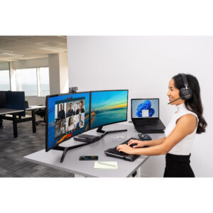 Kensington Pro Fit Ergo TB550 Trackball EQ - Styrebold - ergonomisk - optisk - 9 knapper - trådløs - Bluetooth, 2.4 GHz - trådløs modtager (USB) - sort, blå-grå - detailsalg - farveboks - Billede 3