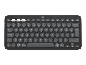 Logitech Pebble Keys 2 K380s - Tastatur - trådløs - Bluetooth LE - QWERTY - US International - tonal grafit