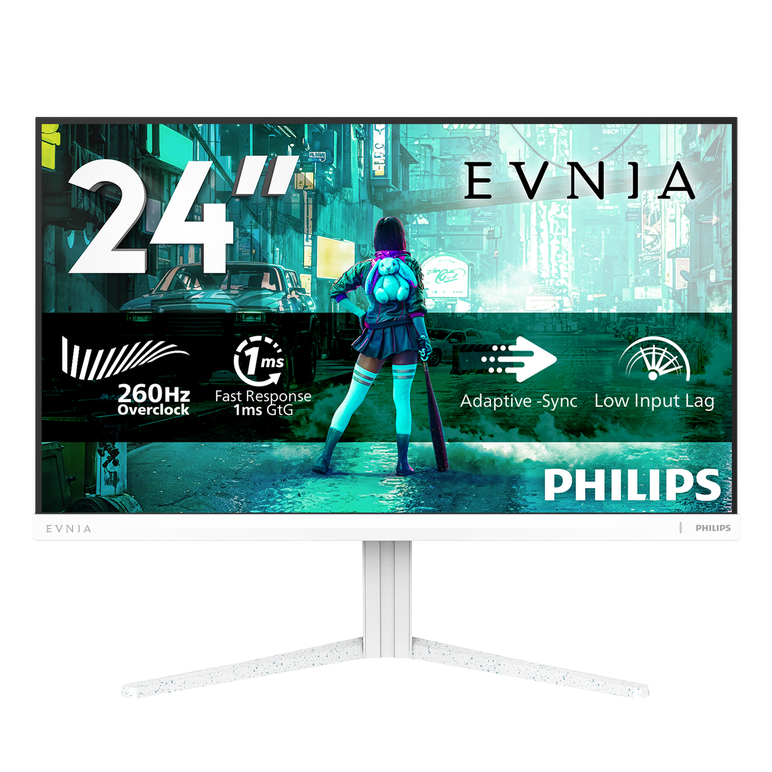 Philips Evnia 3000 24M2N3201P/00 computerskærm 60,5 cm (23.8") 1920 x 1080 pixel Fuld HD LCD Hvid