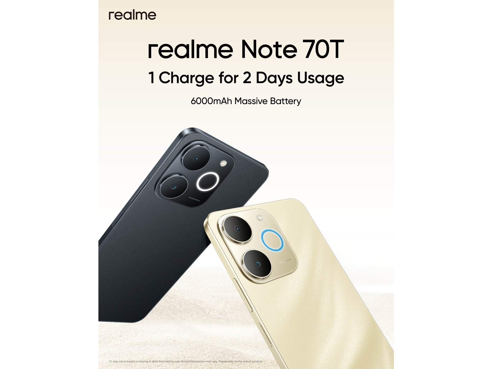 realme Note 70T 256GB/4GB - Obsidian Black - Billede 4