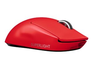 Logitech G PRO X SUPERLIGHT - Mus - optisk - 5 knapper - trådløs - 2.4 GHz - USB Logitech LIGHTSPEED-modtager - rød - Billede 3