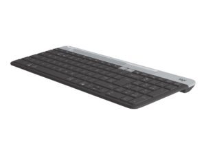 Logitech Slim Multi-Device K580 - Tastatur - trådløs - Bluetooth, 2.4 GHz - Pan Nordic - grafit