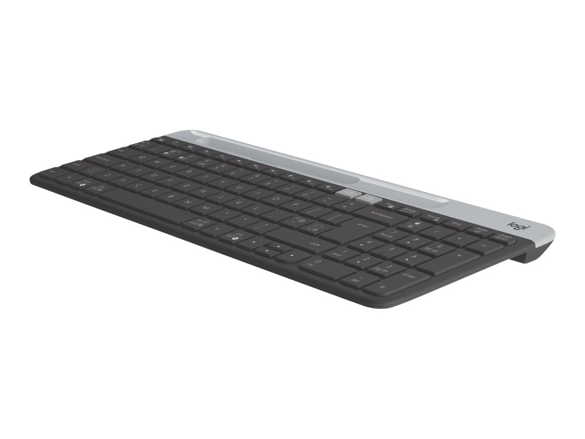 Logitech Slim Multi-Device K580 - Tastatur - trådløs - Bluetooth, 2.4 GHz - Pan Nordic - grafit