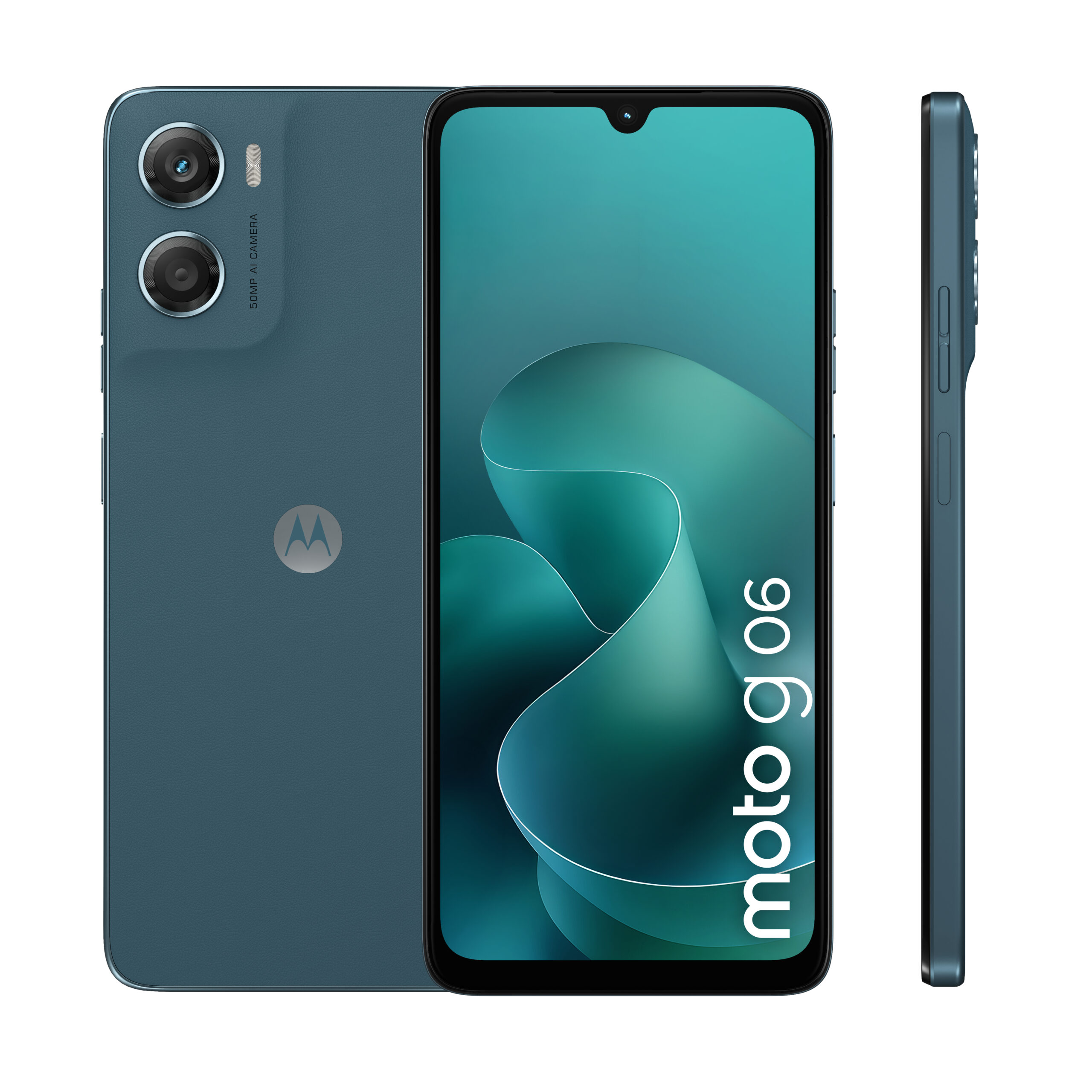 Motorola Moto G06 - 4G smartphone - dual-SIM - RAM 4 GB / Intern hukommelse 256 GB - microSD slot - LCD-skærm - 6.88"" - 1640 x 720 pixels (120 Hz) - rear camera 50 MP - front camera 8 MP - pantone tapet