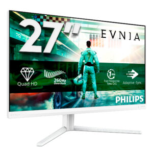 Philips Evnia 3000 27M2N3501PA - LED-skærm - gaming - 27"" - 2560 x 1440 QHD @ 260 Hz - IPS - 1000:1 - HDR10 - 0.3 ms - 2xHDMI, DisplayPort - højtalere - hvid