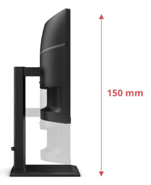 AOC CU34E4CV - LED-skærm - kurvet - USB - 34"" - 3440 x 1440 UWQHD @ 120 Hz - VA - 3500:1 - HDR10 - 4 ms - 2xHDMI, DisplayPort, USB-C - højtalere - sort - Billede 4