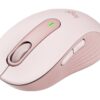 Logitech Signature M650 - Mus - optisk - 5 knapper - trådløs - Bluetooth, 2.4 GHz - Logitech Logi Bolt USB-modtager - rose