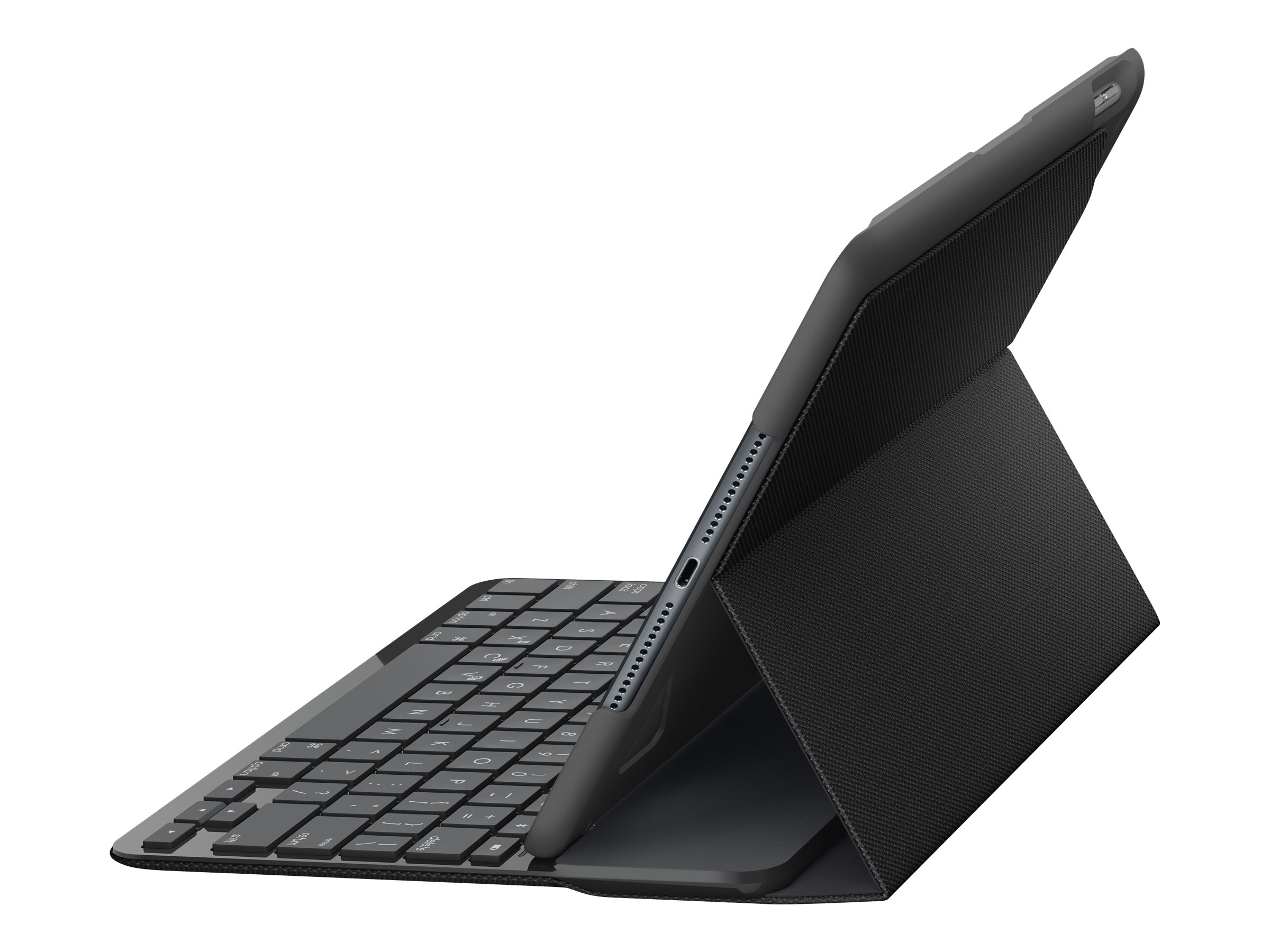 Logitech Slim Folio - Tastatur og folio-kasse - trådløs - Bluetooth - AZERTY - fransk - sort - Billede 4