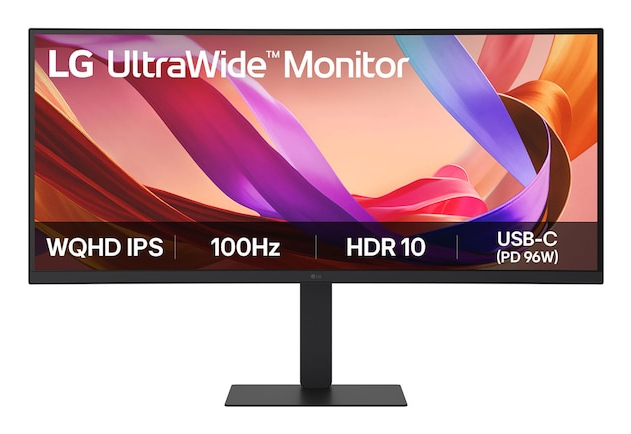 LG UltraWide 34U650A-B - LED-skærm - kurvet - 34"" - 3440 x 1440 UWQHD @ 100 Hz - IPS - 300 cd/m² - 1000:1 - HDR10 - 5 ms - HDMI, DisplayPort, USB-C - højtalere