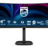 Philips 34B2U3600C - 3000 Series - LED-skærm - kurvet - 34"" - 3440 x 1440 WQHD @ 120 Hz - VA - 3500:1 - HDMI, DisplayPort, USB-C - højtalere - sort med tekstur