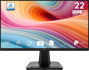 MSI PRO MP225 E12VL - LED-skærm - 22"" (21.5"" til at se) - 1920 x 1080 Full HD (1080p) @ 120 Hz - VA - 300 cd/m² - 4000:1 - 1 ms - HDMI, VGA - Billede 3