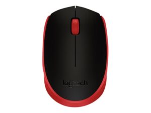 Logitech M171 - Mus - trådløs - 2.4 GHz - trådløs modtager (USB) - sort, rød - Billede 3