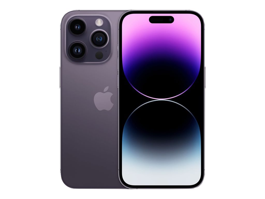 Apple iPhone 14 Pro - 5G smartphone - dual-SIM / Intern hukommelse 128 GB - OLED-skærm - 6.1"" - 2556 x 1179 pixels (120 Hz) - 3x bagkamera 48 MP, 12 MP, 12 MP - front camera 12 MP - dyb purpur - Preowned Grade B