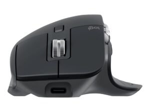 Logitech Master Series MX Master 3S - Mus - ergonomisk - optisk - 7 knapper - trådløs - Bluetooth, 2.4 GHz - Logitech Logi Bolt USB-modtager - grafit - Billede 2