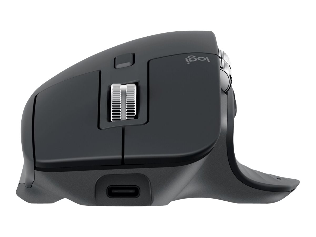 Logitech Master Series MX Master 3S - Mus - ergonomisk - optisk - 7 knapper - trådløs - Bluetooth, 2.4 GHz - Logitech Logi Bolt USB-modtager - grafit - Billede 2