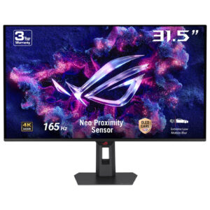 ASUS ROG Strix XG32UCDS - OLED-monitor - gaming - 32"" (31.5"" til at se) - 3840 x 2160 4K @ 165 Hz - 1000 cd/m² - 1500000:1 - DisplayHDR 400 True Black - 0.03 ms - 2xHDMI, DisplayPort, USB-C - sort
