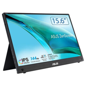 ASUS ZenScreen MB16AHG - LED-skærm - 15.6"" - bærbar - 1920 x 1080 Full HD (1080p) @ 144 Hz - IPS - 300 cd/m² - 3 ms - Mini HDMI, 2xUSB-C - sort
