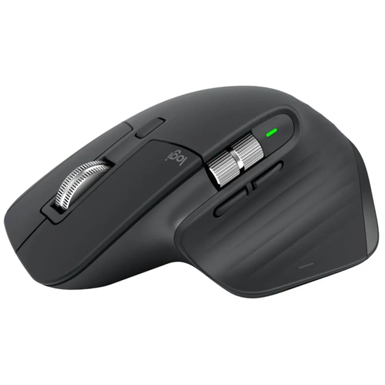 Logitech Master Series MX Master 3S - Mus - ergonomisk - optisk - 7 knapper - trådløs - Bluetooth, 2.4 GHz - uden dongle - grafit