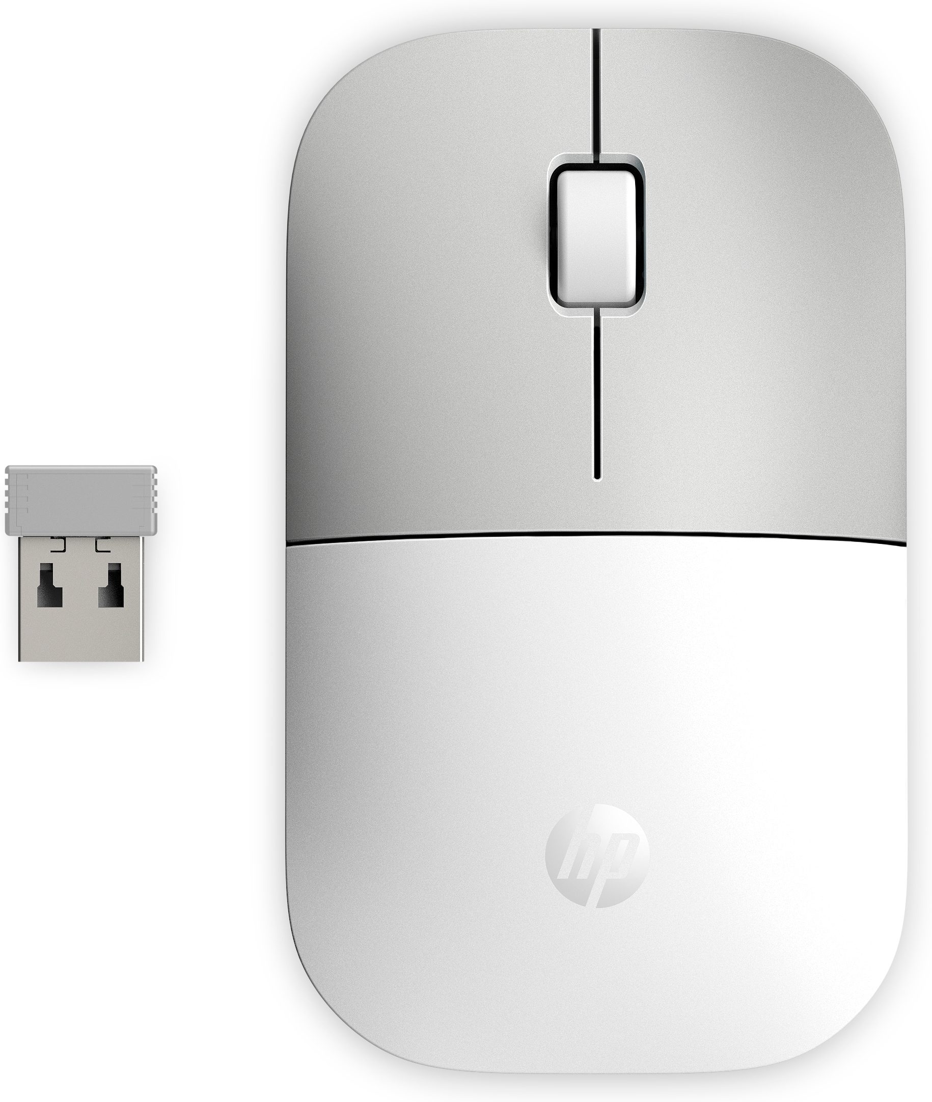 HP Z3700 - Mus - trådløs - 2.4 GHz - trådløs modtager (USB) - hvid keramik