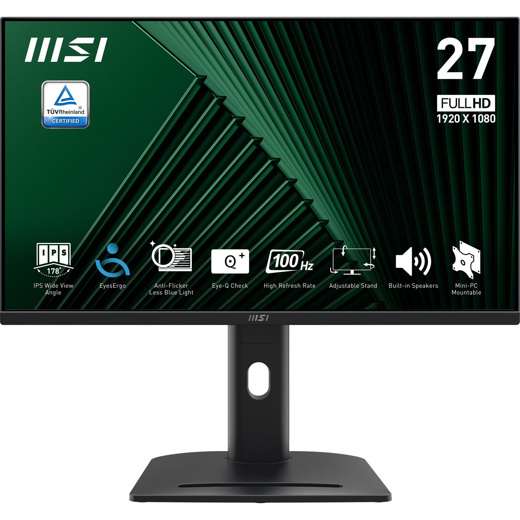 MSI PRO MP275PG computerskærm 68,6 cm (27") 1920 x 1080 pixel Fuld HD LCD Sort
