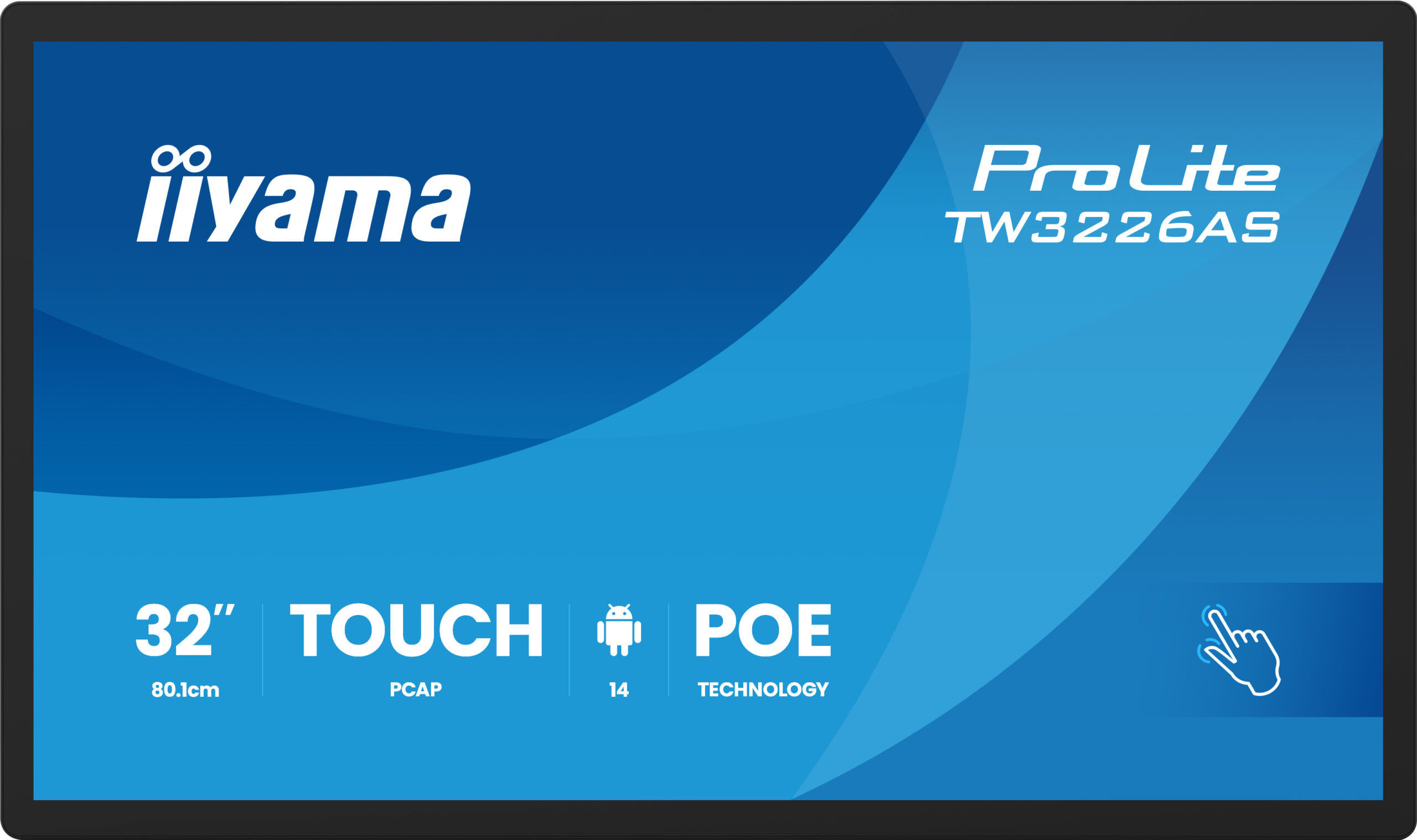 iiyama TW3226AS-B3P skilte display Kiosk design 80 cm (31.5") LED Wi-Fi 430 cd/m² Fuld HD Sort Berøringsskærm Indbygget processer Android 24/7 - Billede 2