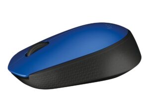 Logitech M171 - Mus - højre- og venstrehåndet - trådløs - 2.4 GHz - trådløs modtager (USB) - sort, blå