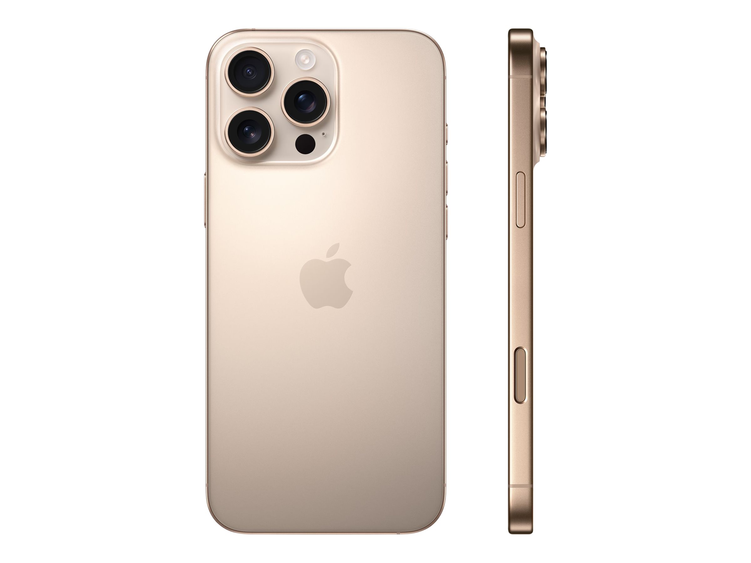 Apple iPhone 16 Pro - 5G smartphone - dual-SIM / Intern hukommelse 128 GB - OLED-skærm - 6.3"" - 2622 x 1206 pixels (120 Hz) - 3x bagkamera 48 MP, 48 MP, 12 MP - front camera 12 MP - ørken titanium - Preowned Grade C - Billede 2