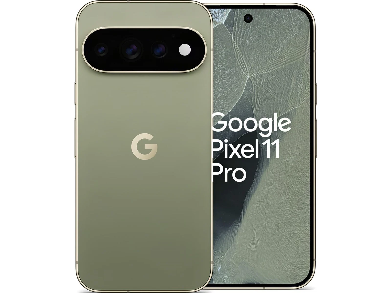 Google Pixel 11 Pro - 5G smartphone - dual-SIM - RAM 12 GB / Intern hukommelse 256 GB - OLED display - 6.3"" - 1280 x 2856 pixels (120 Hz) - 3x bagkamera 50 MP, 48 MP, 48 MP - front camera 42 MP - olivengrøn