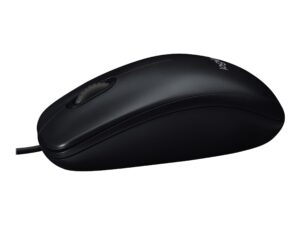 Logitech B100 - Mus - højre- og venstrehåndet - optisk - 3 knapper - kablet - USB - sort - Billede 2