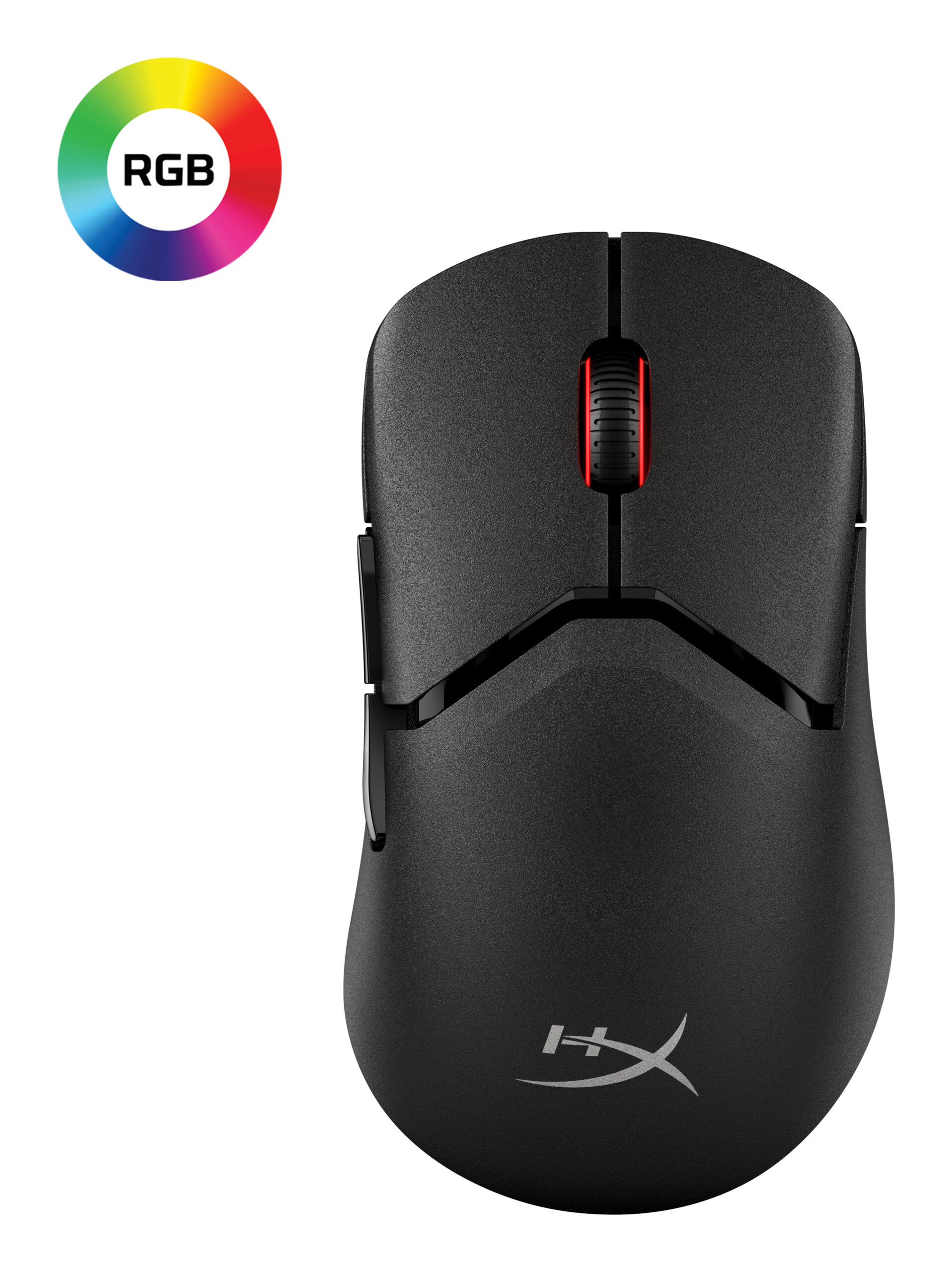 HyperX Pulsefire Saga Pro - Mus - gaming - optisk - 6 knapper - trådløs, kablet - USB, 2.4 GHz - sort - Billede 5