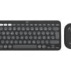 Logitech Pebble 2 Combo - Sæt med mus og tastatur - trådløs - Bluetooth LE - QWERTY - US International - tonalt hvidt