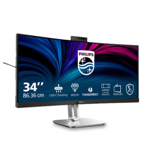 Philips 34B2U6603CH - 6000 Series - LED-skærm - kurvet - 34"" - 3440 x 1440 WQHD @ 120 Hz - VA - 550 cd/m² - 4000:1 - DisplayHDR 400 - 4 ms - Thunderbolt 4, 2xHDMI, DisplayPort - højtalere - brunsort - Billede 2