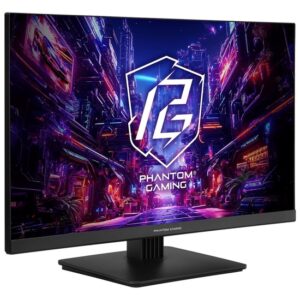 Asrock Phantom Gaming. Skærm diagonal: 68,6 cm (27""), Skærmopløsning: 1920 x 1080 pixel, HD-type: Fuld HD, Skærmoverflade: Refleksfri, Responstid: 1 ms, Naturligt aspektforhold: 16:9, Synsvinkel, horisontal: 178°, Synsvinkel, vertikal: 178°. Indbyggede højttaler(e). Produktfarve: Sort - Billede 3