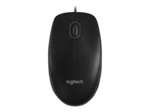 Logitech B100 - Mus - højre- og venstrehåndet - optisk - 3 knapper - kablet - USB - sort - Billede 3