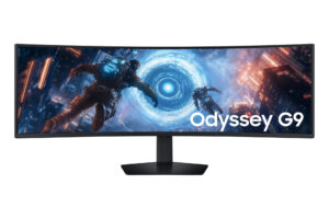Samsung Odyssey G9 S49FG912EU - G91F Series - LED-skærm - gaming - kurvet - 49"" - 5120 x 1440 Dual Quad HD @ 144 Hz - VA - 350 cd/m² - 2500:1 - DisplayHDR 600 - 1 ms - 2xHDMI, DisplayPort - sort